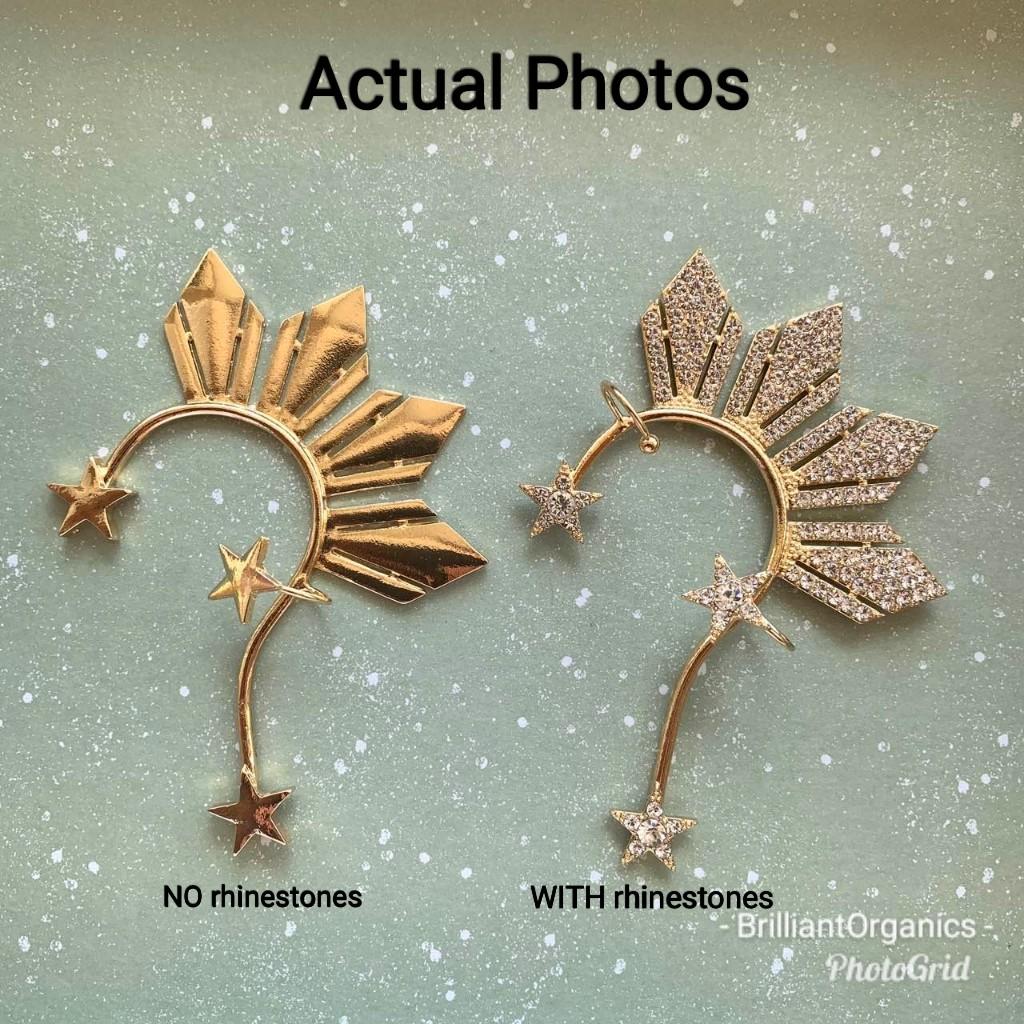 Three stars and sun ear cuff sale