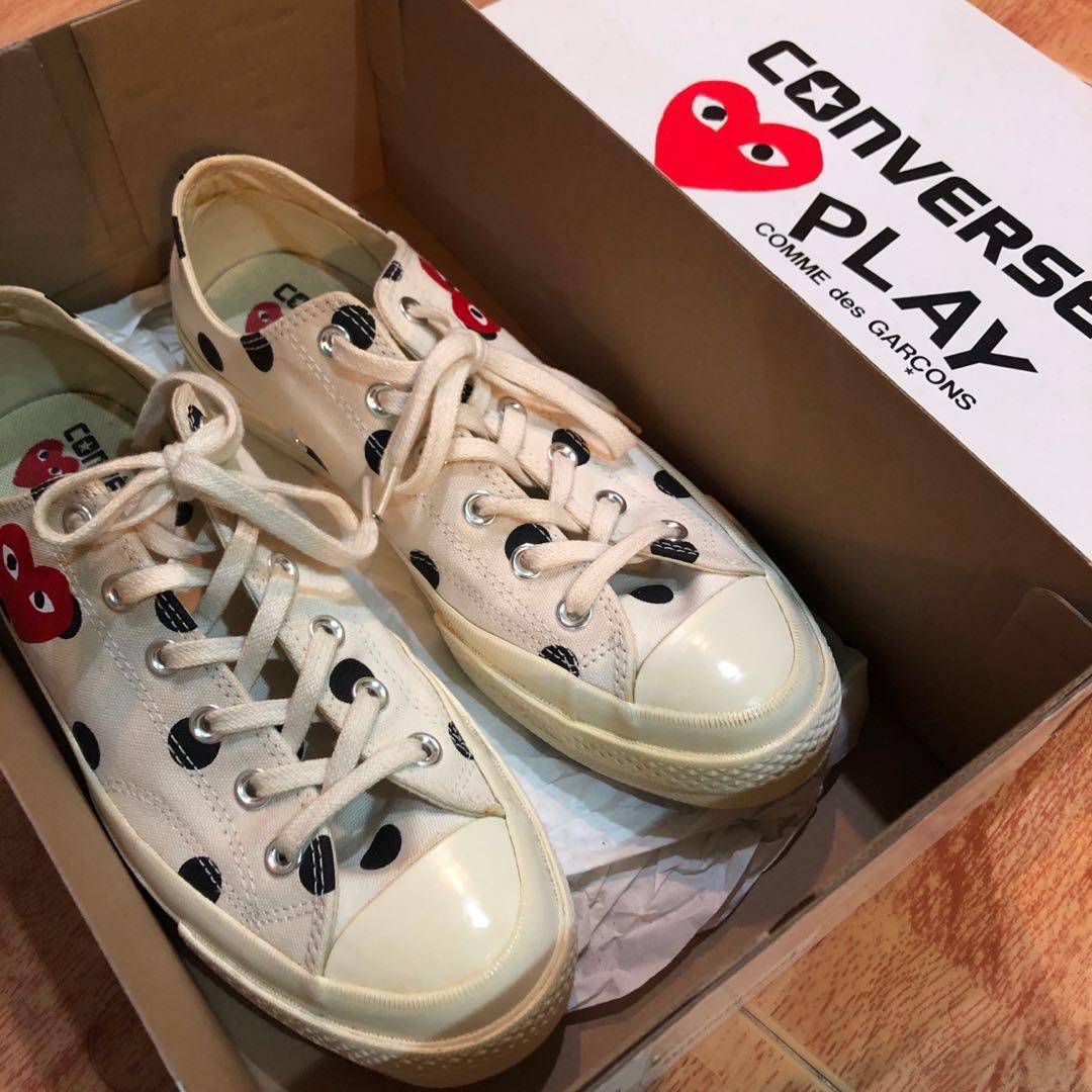 Cdg converse white polka dot new arrivals
