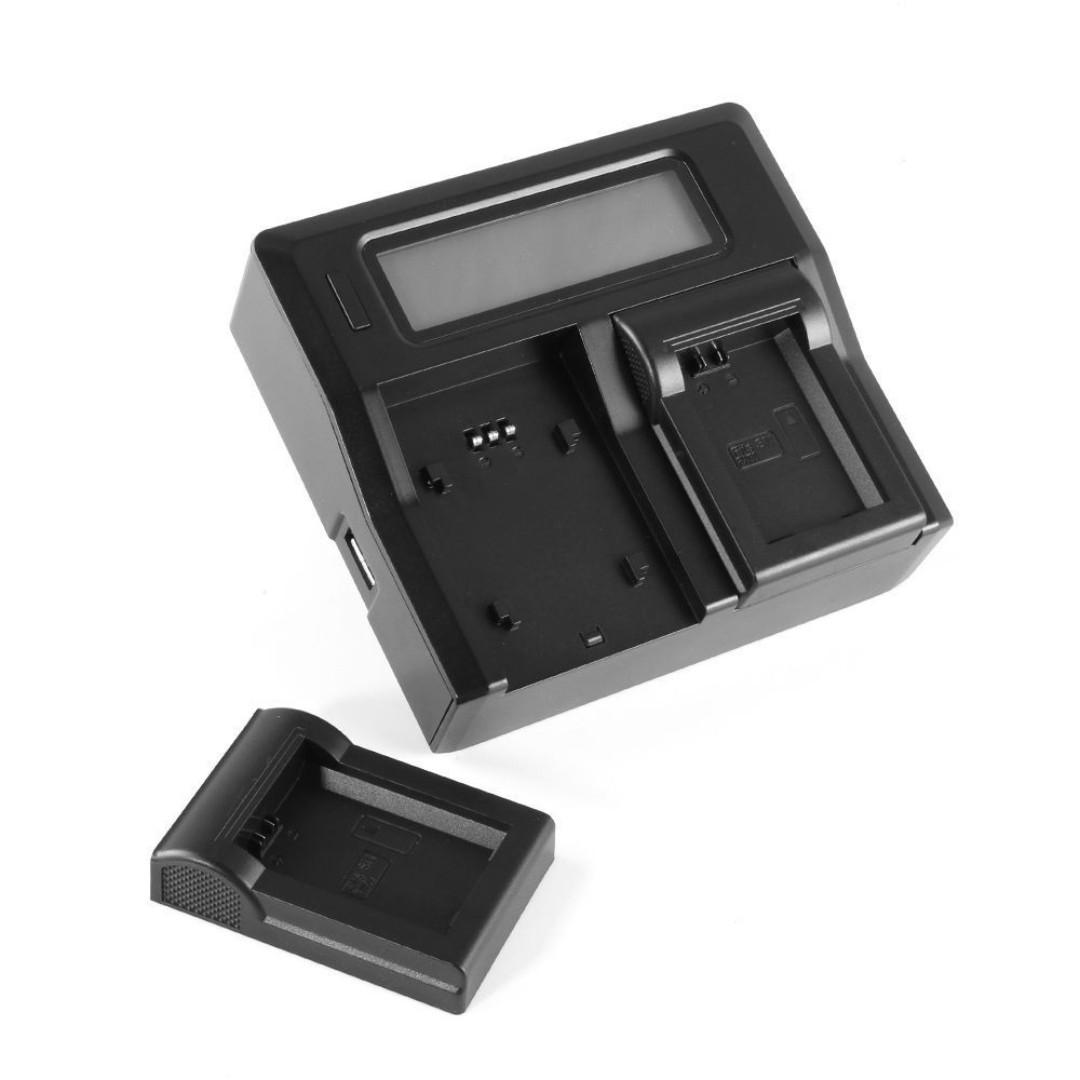 Powerextra Dual Battery Charger With USB LCD Display For Sony NP-F970 NP-F930 NP-F950 NP-F960 Battery