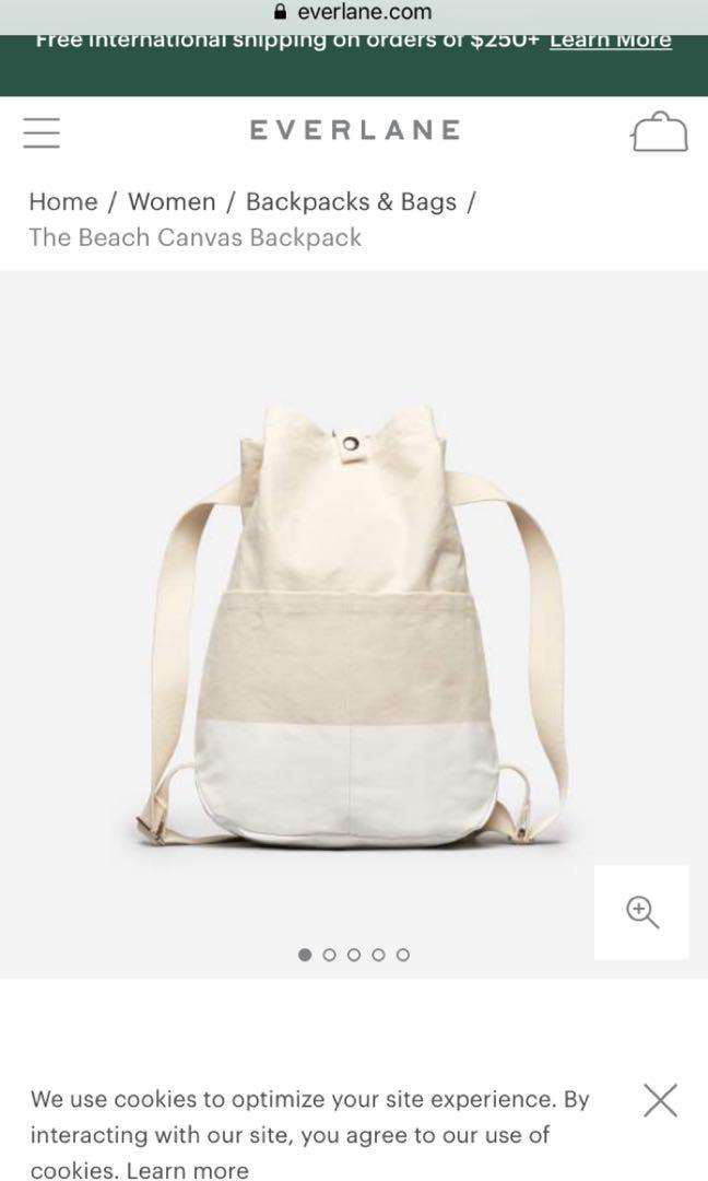 Everlane beach canvas backpack hot sale