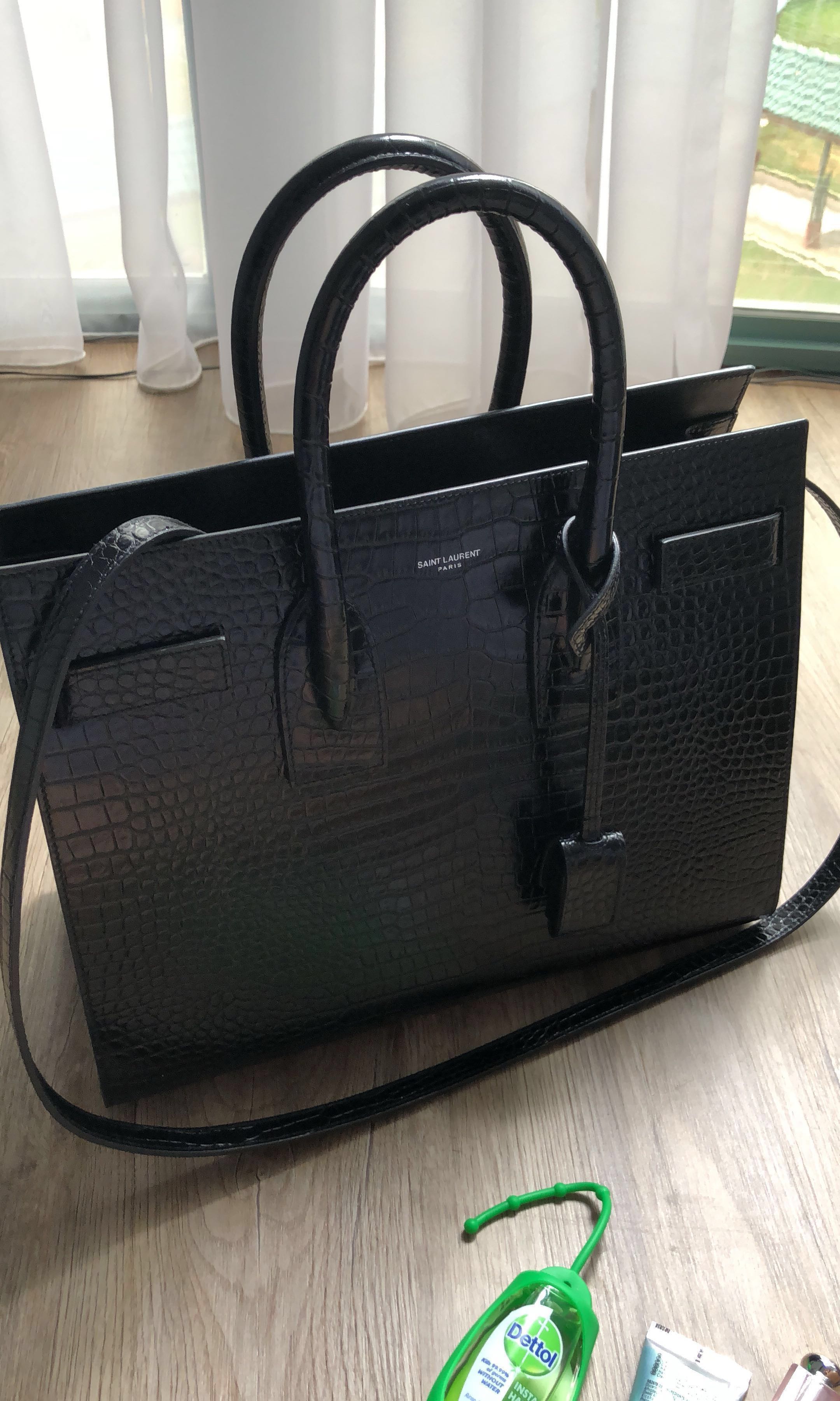Classic sac de jour baby in embossed crocodile shiny leather discount