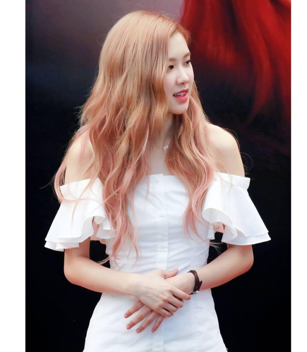 rose blackpink white dress