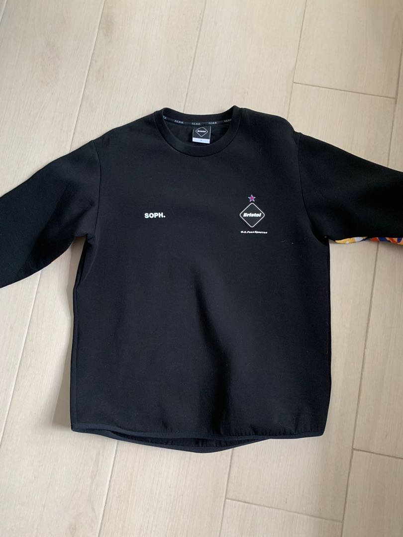 L 新品 FCRB 19SS SWEAT CREW NECK TOP BLACK-