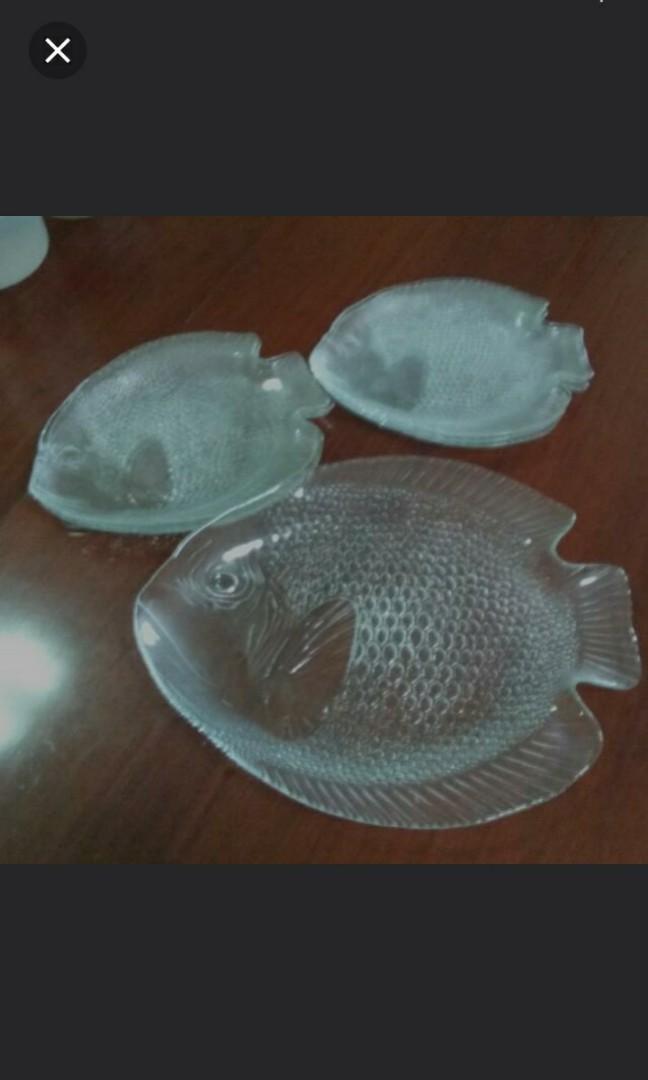 Fish Design Plates New Set, Furniture & Home Living, Kitchenware ...