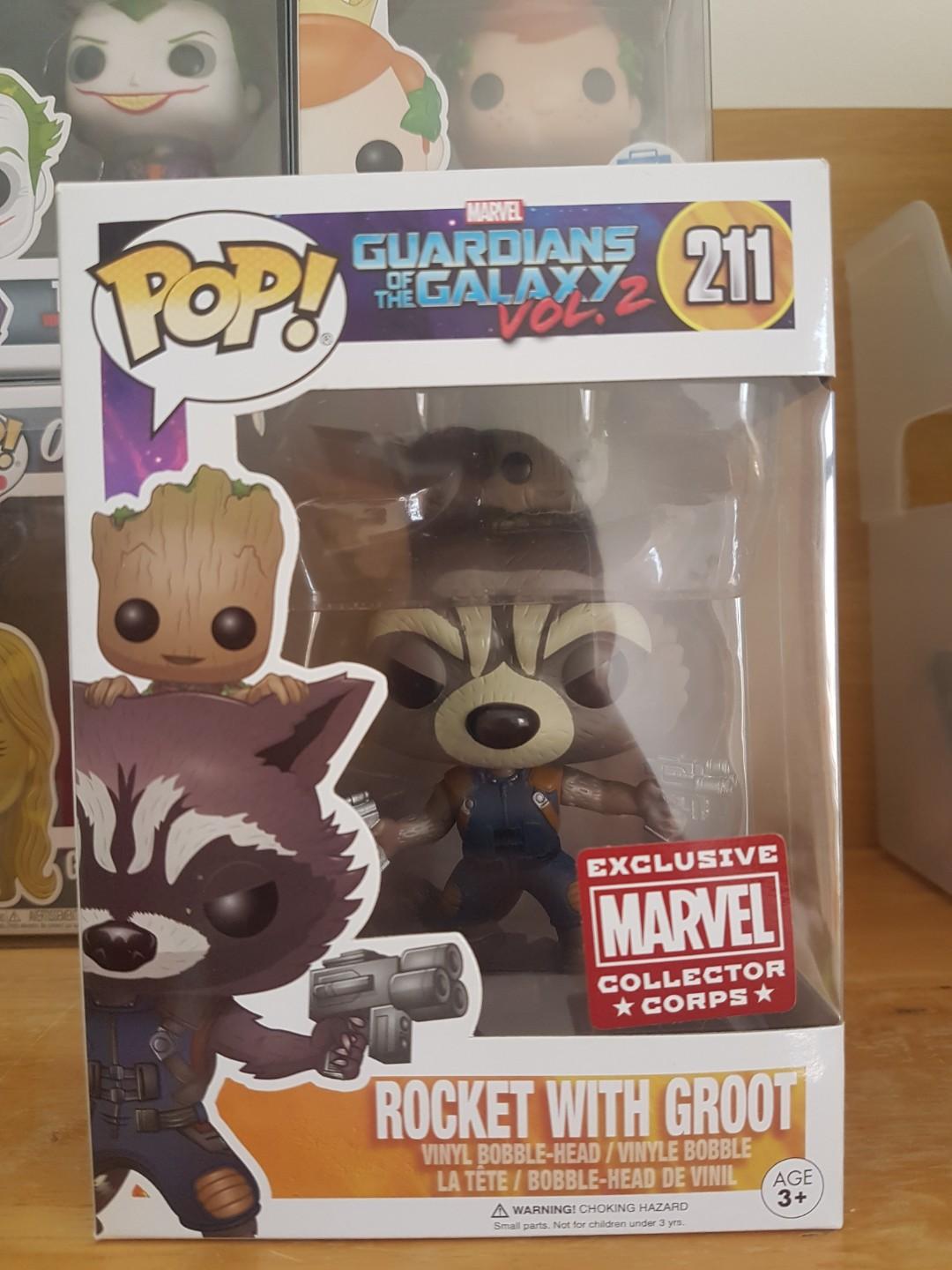 Funko Pop Rocket with Groot Marvel Subscription Box Exclusive