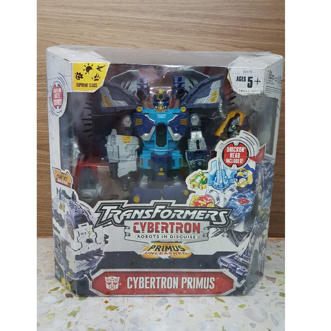 G1 Transformers Cybertron Primus With Unicron Head Masterpiece Rid Robot In Disguise Toys Games Bricks Figurines On Carousell