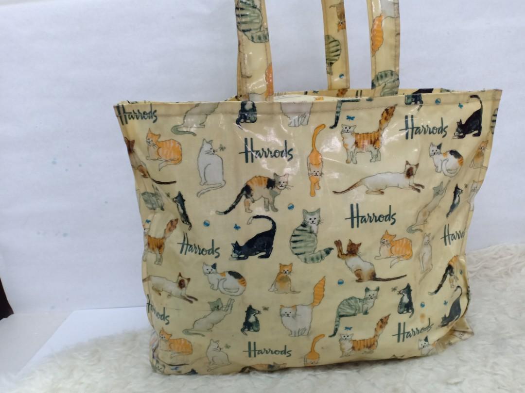 Auth.Harrods Tote Bag cat motif Women s Fashion Bags Wallets