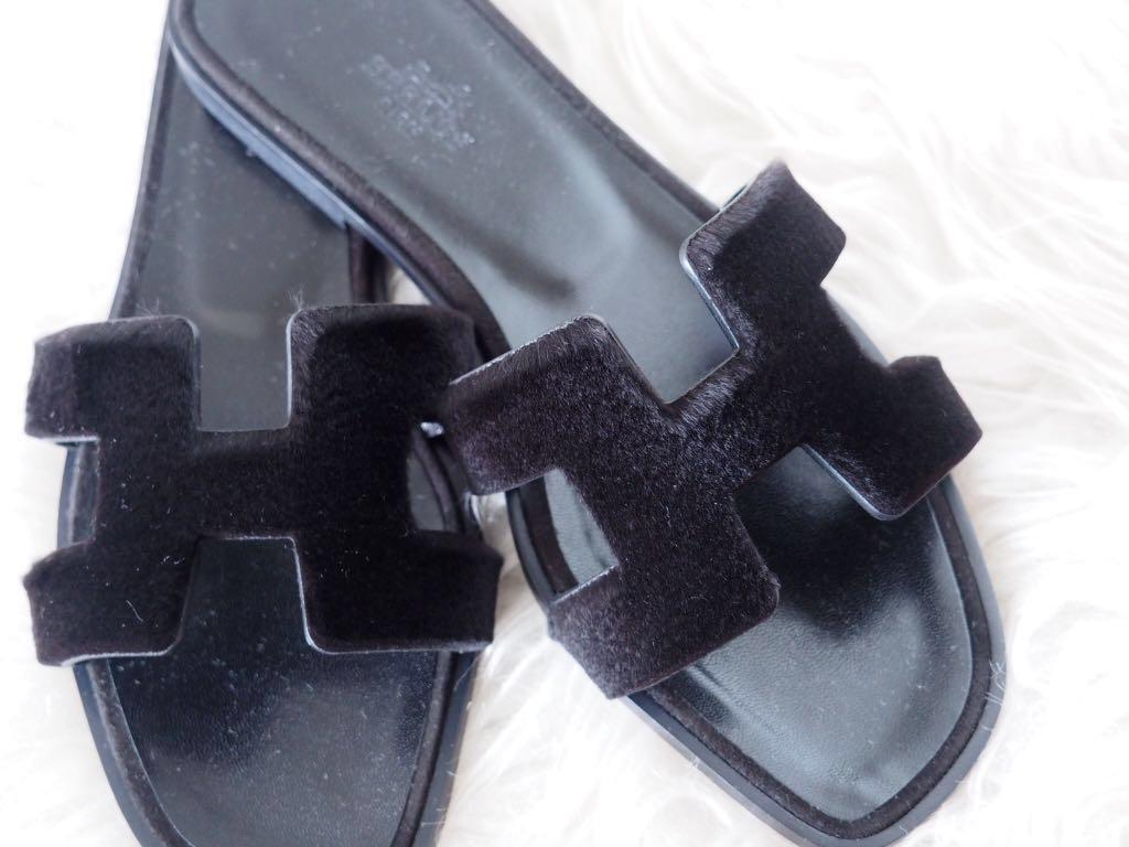Hermes MINK Oran Sandal Luxury Sneakers Footwear on Carousell