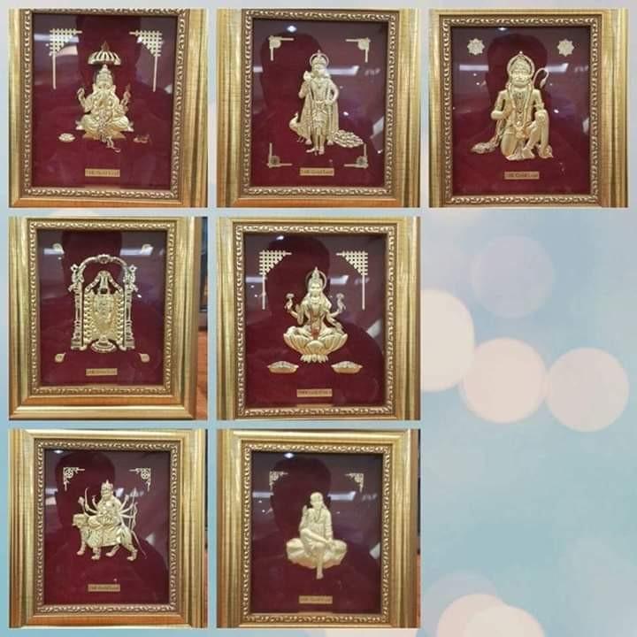 24k Gold Foil 3d Picture Indian God Cash On Delivery Design