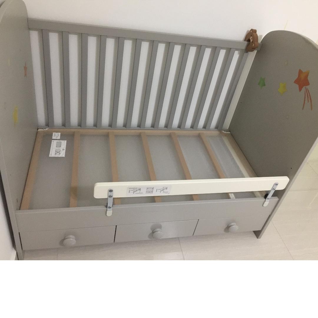 Ikea Gonatt Baby Cot With Drawers Babies Kids Cots Cribs On