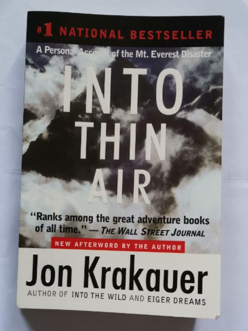 Into Thin Air Books Stationery Non Fiction On Carousell