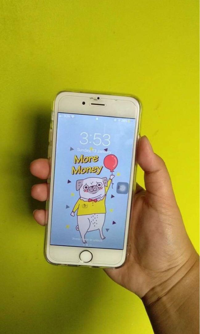 Iphone 6 Semi FU (Category: iPhone 6 Series) located in Manila. Submitted by deeeynn (Listing ID 209537247, Image 1). Description: Selling my iphone 6 Makinis Comes with charging cord and case only tempered glass installed.