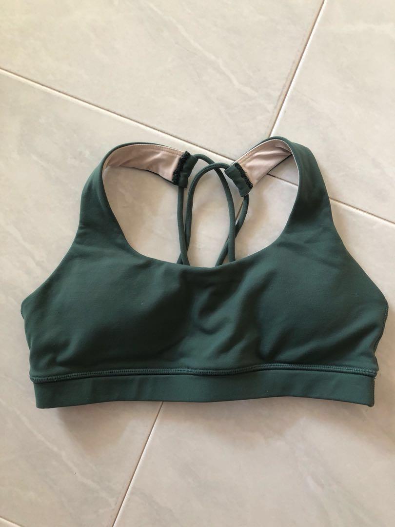 forest green sports bra