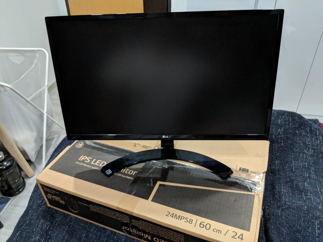 Lg 24 Inch Ips Led Monitor Screen Electronics Computer Parts Accessories On Carousell