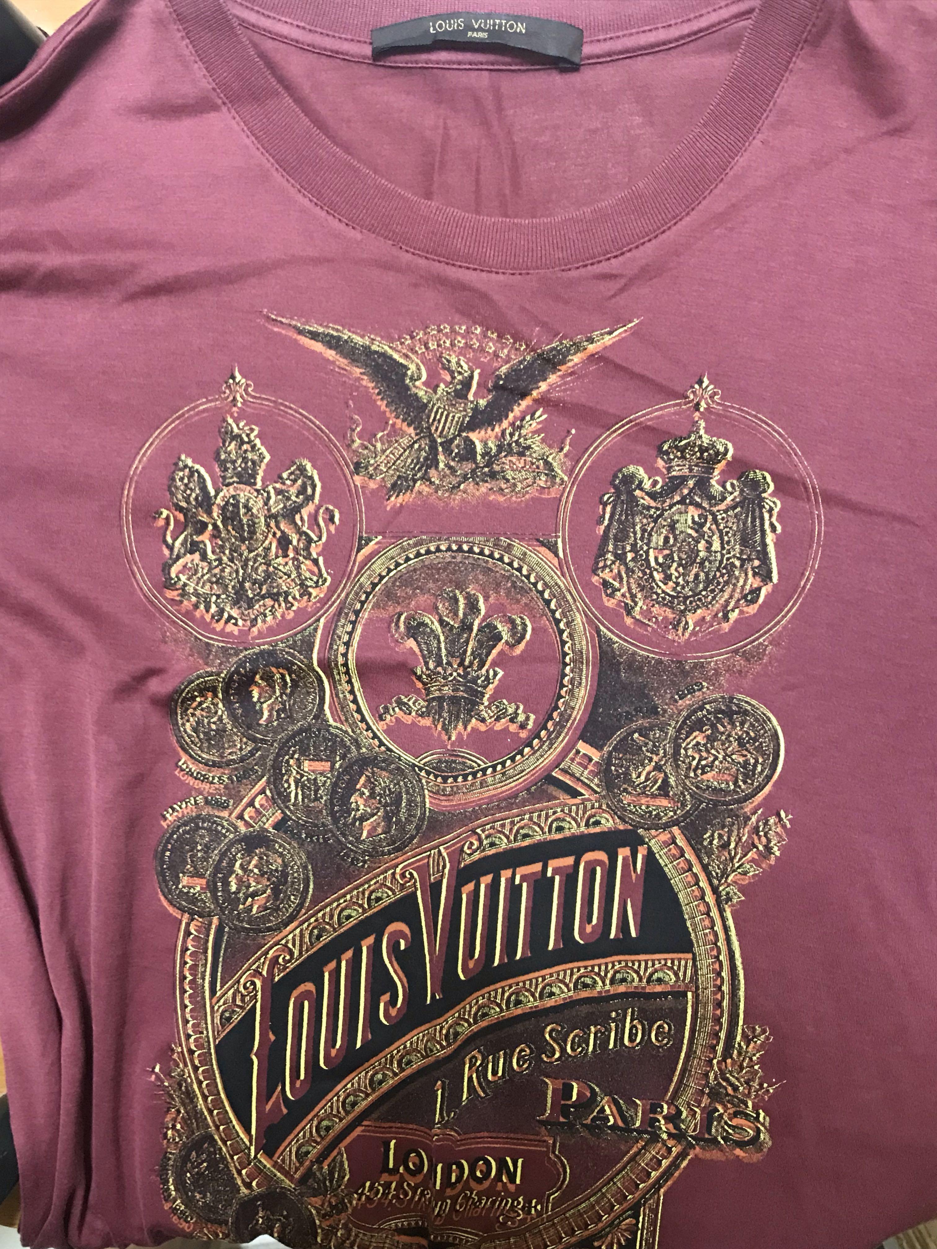 Authentic Louis Vuitton Rue Scribe Paris Short Sleeve T-Shirt London LV  Size XXL