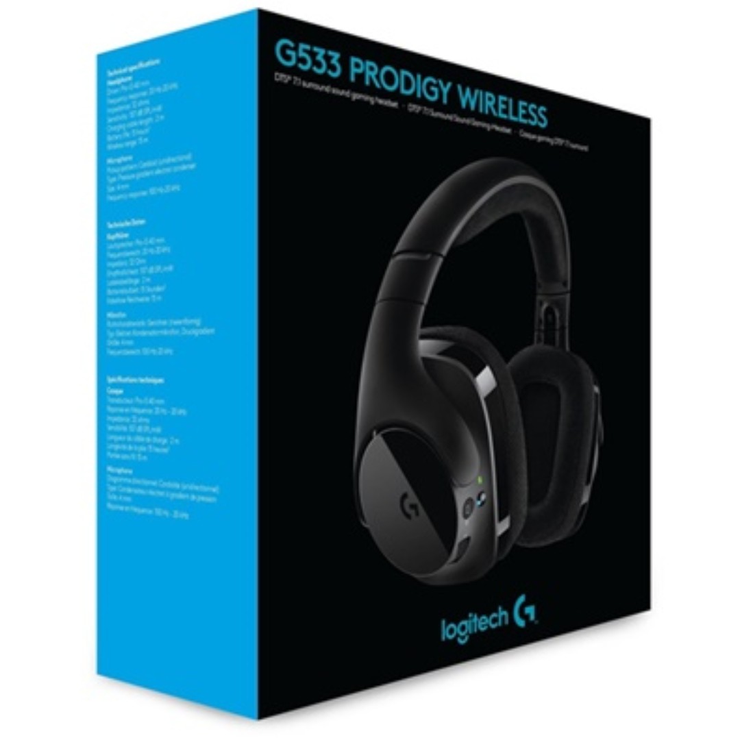 Logitech G533 DTS 7.1 Surround Sound Wireless Gaming Headset Audio Headphones Headsets on Carousell