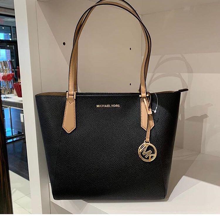 Michael Kors Kimberly Small Bonded Tote, Luxury, Bags & Wallets on Carousell
