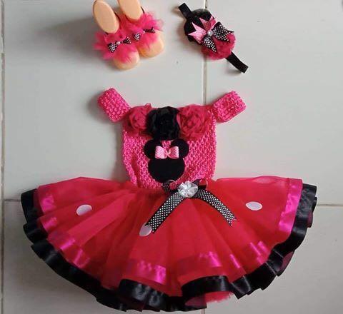 Minnie Mouse Tutu Dress Babies Kids Girls Apparel 1 To 3 Years On Carousell