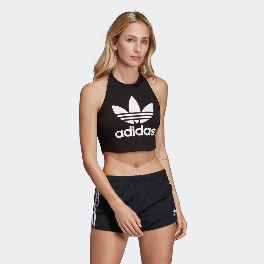 adidas trefoil crop top