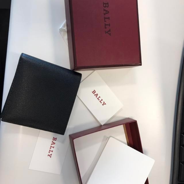 NEW Original Bally Black Bovine Embossed Wallet Men s Fashion Watches Accessories Wallets Card Holders on Carousell