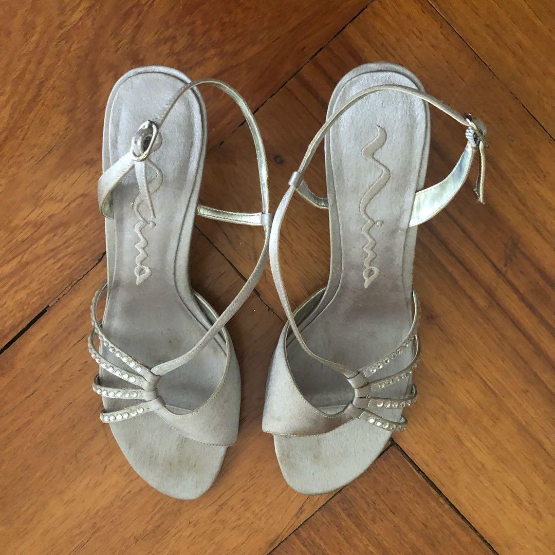 nina silver heels