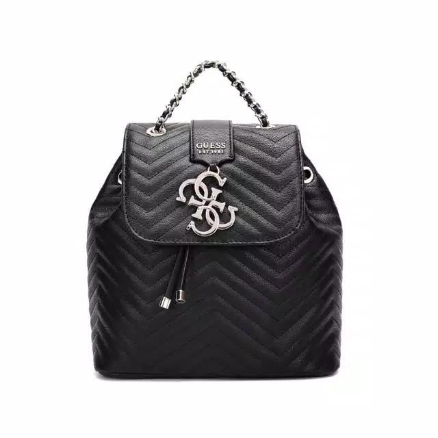 violet backpack guess