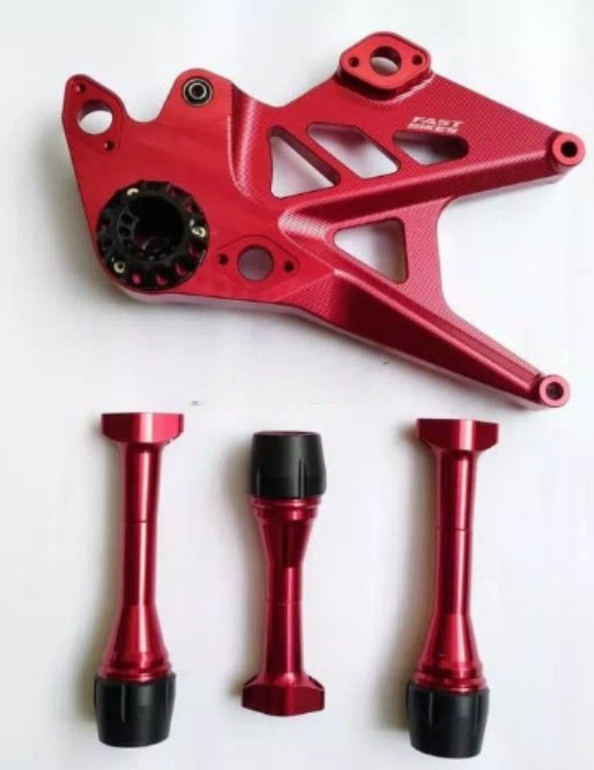 P.O Yamaha Aerox Swingarm with Exhaust Sliders., Motorcycles, Motorcycle Accessories on Carousell