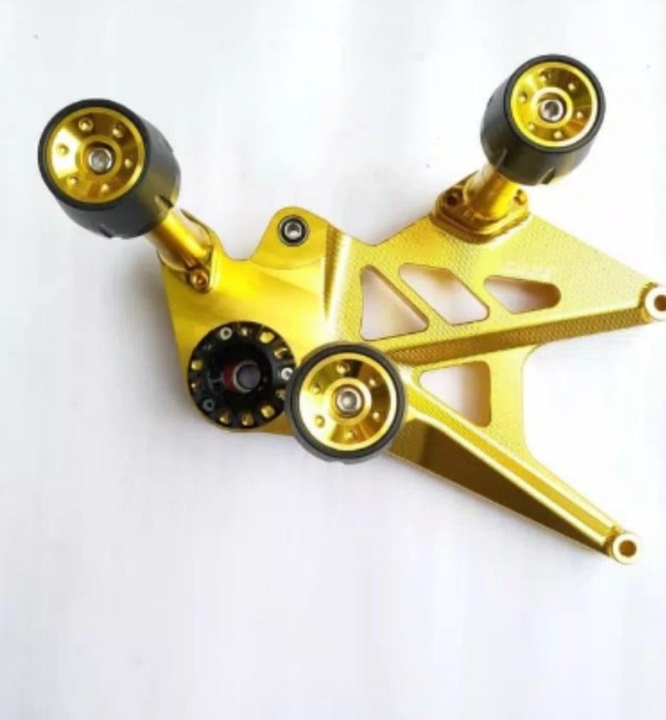 P.O Yamaha Aerox Swingarm with Exhaust Sliders., Motorcycles, Motorcycle Accessories on Carousell