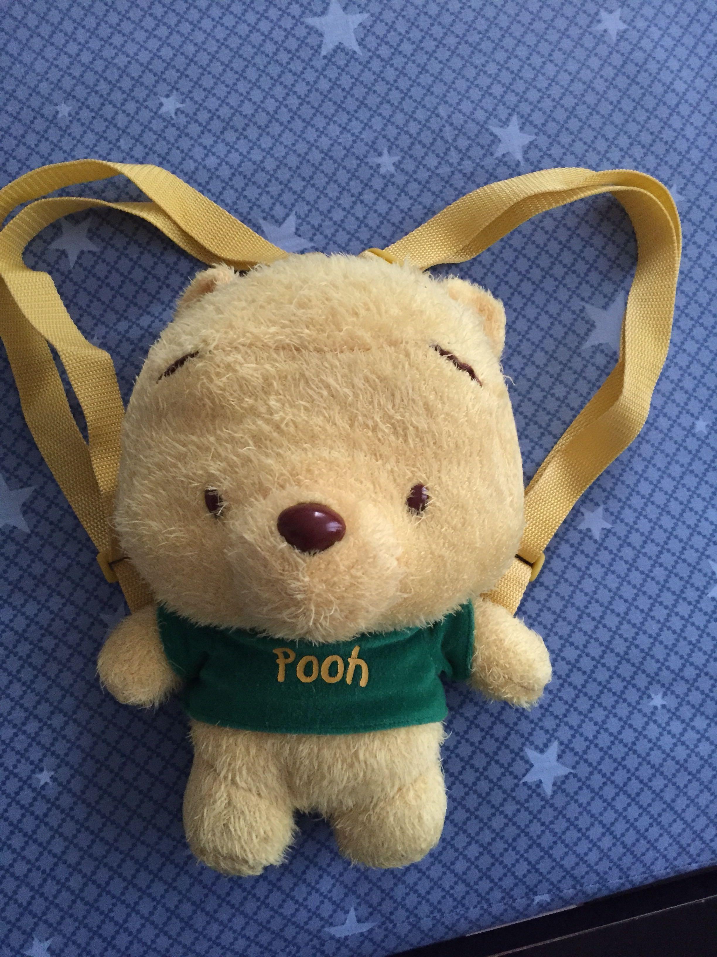 Pooh backpack (13 inches) (Category: Diaper Bags & Wetbags) located in Muntinlupa City. Submitted by greatfindstore (Listing ID 150249611, Image 1). Description: Hello kitty - 12 inches Melody - 13 inches Winnie the pooh - 13 inches Pre loved Doll - 14 inches Pre loved baby puppet - 15 inches.