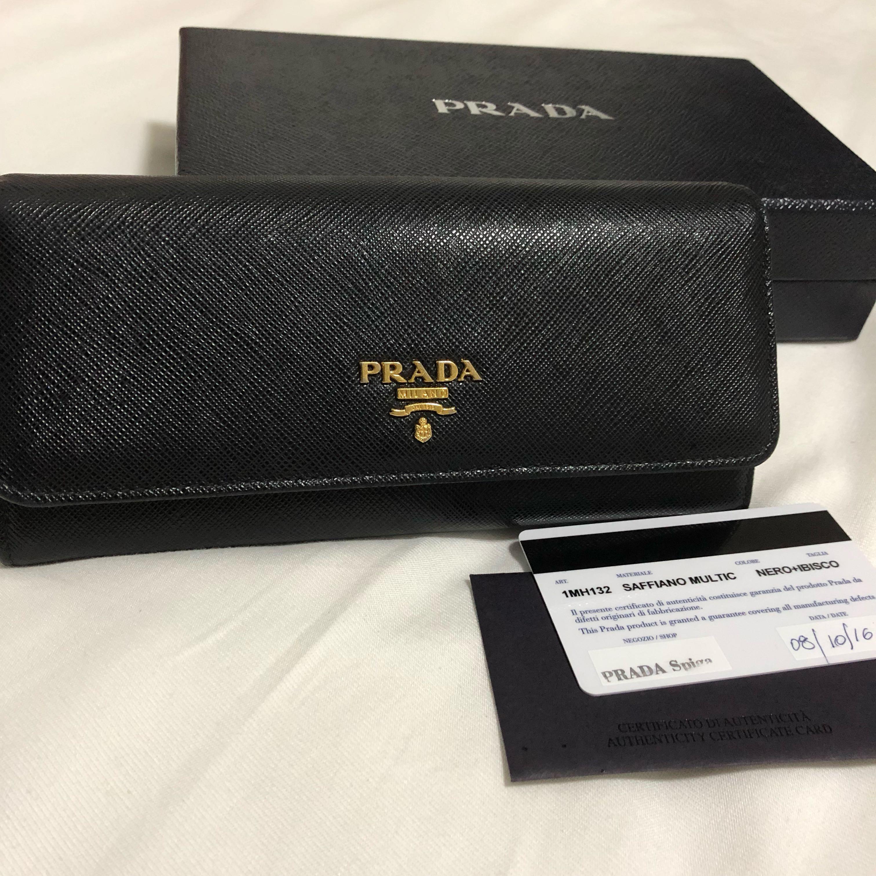 Prada Saffiano Leather Wallet, Luxury, Bags & Wallets on Carousell
