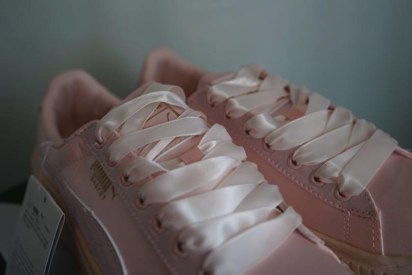 Puma Basket Platform Tween Jr Pearl Eur36
