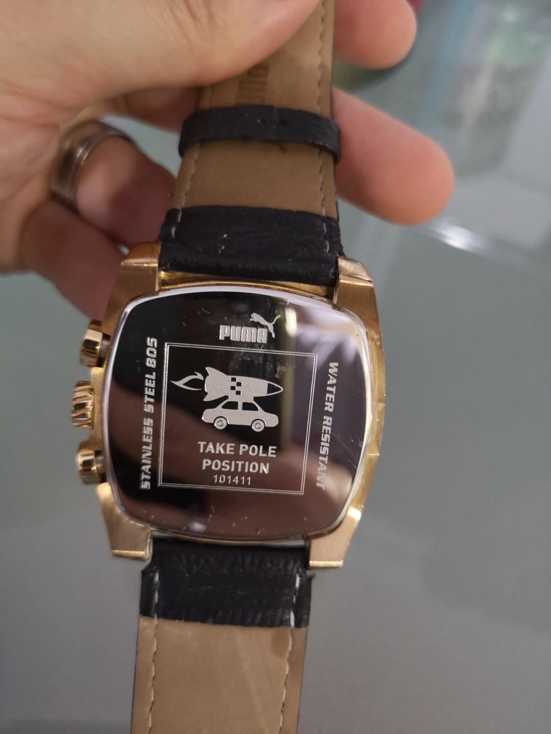 puma take pole position watch stainless steel 805