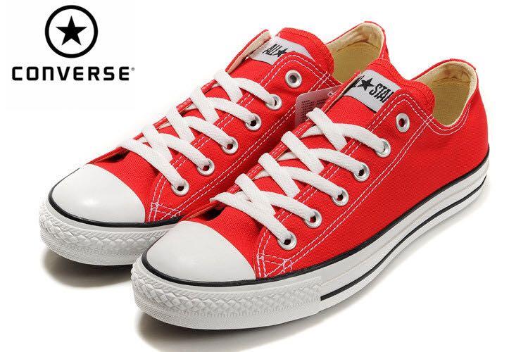 Red Converse Shoes, Women's Fashion 