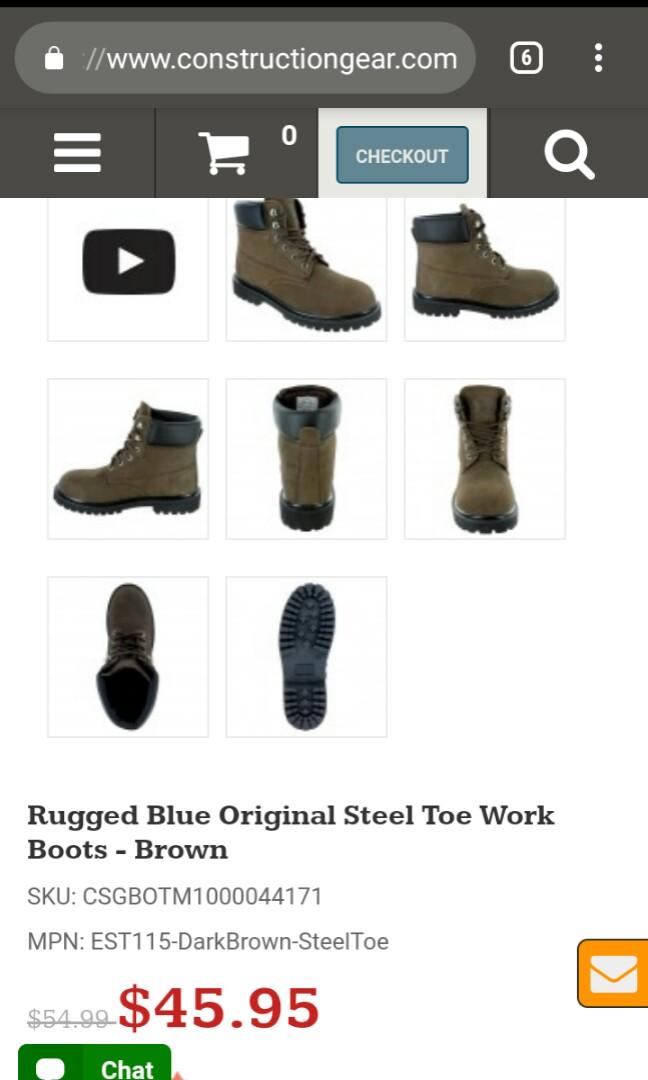 rugged blue boots