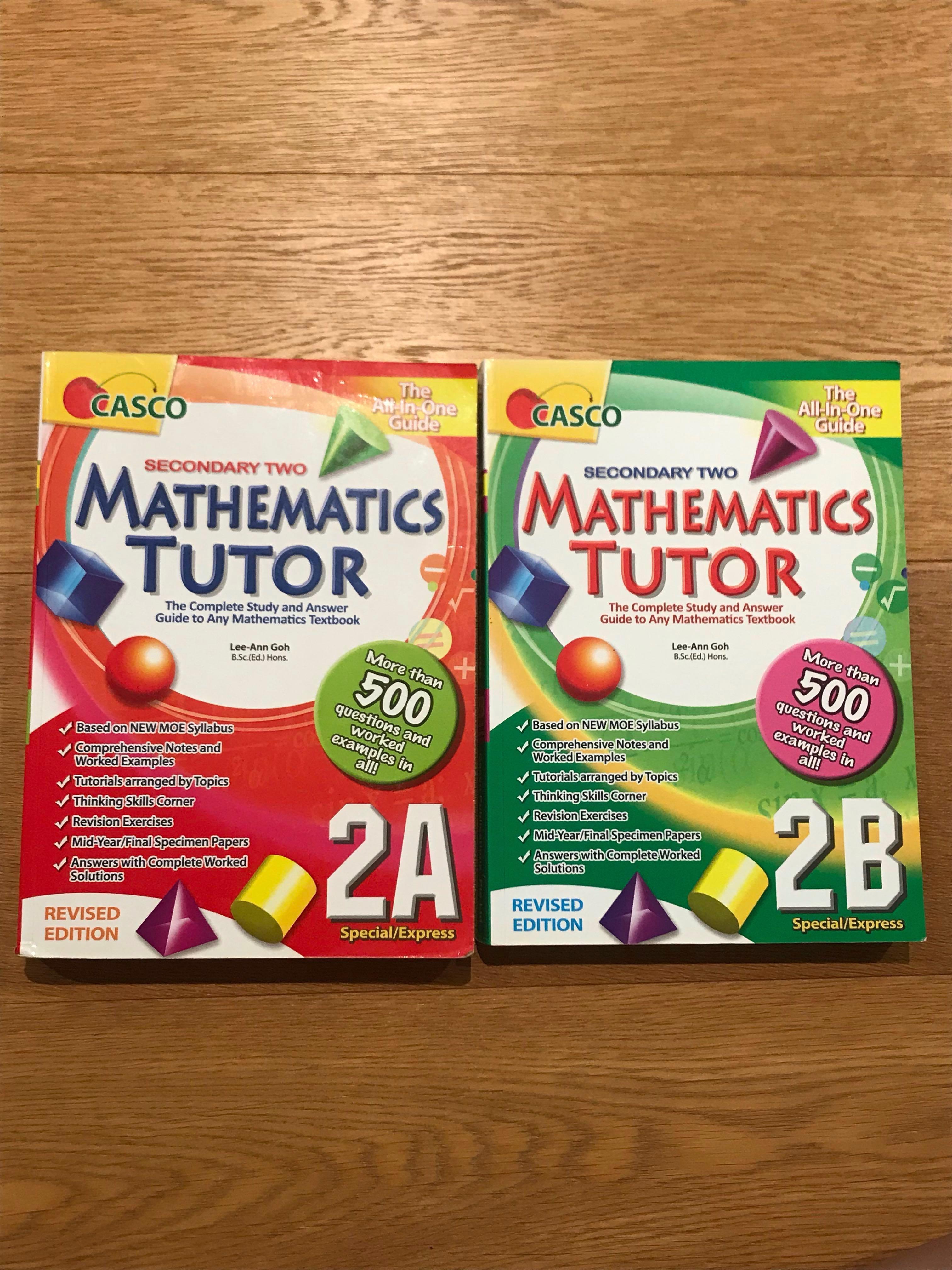 Set Of 2 Casco Mathematics Tutor Assessment Book Sec 2 Books