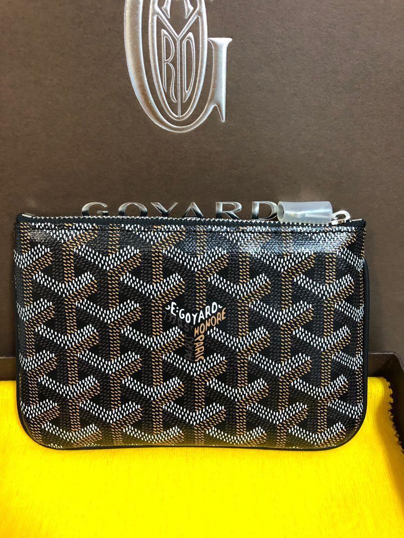 BNIB Goyard Senat Pouch PM Navy Blue