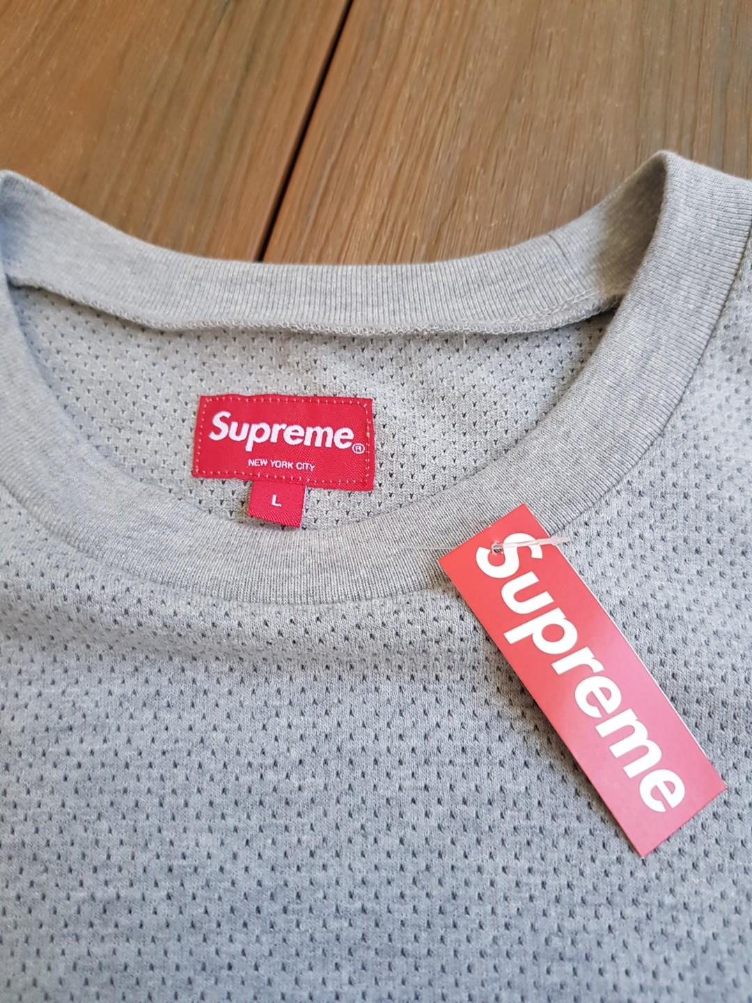 Supreme SS18 Mesh Arc Logo Tee Size L Men s Fashion Tops