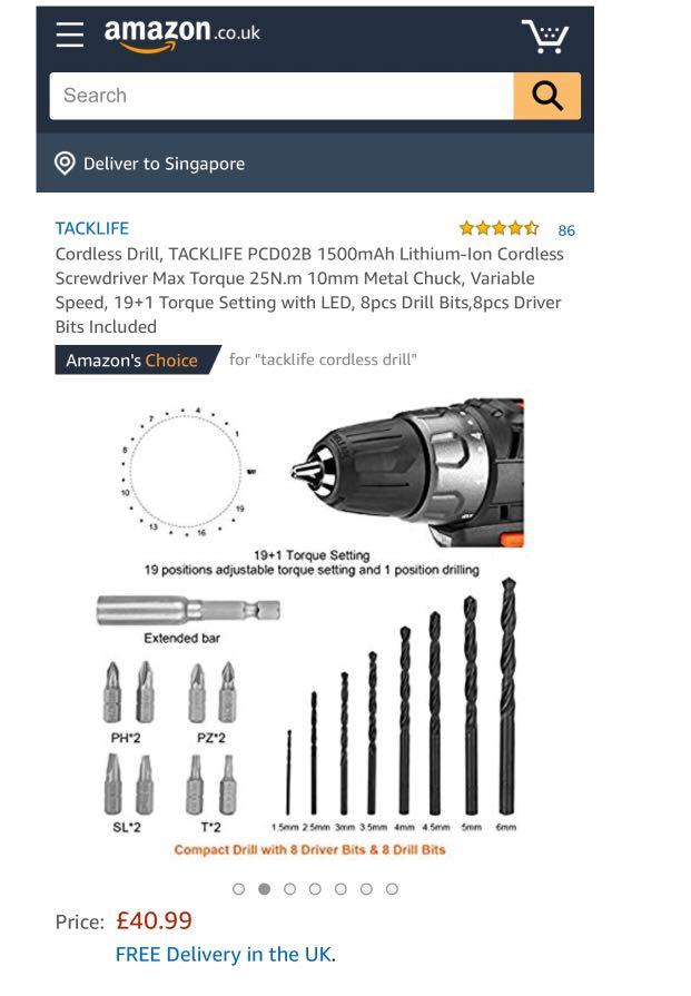 TackLife Cordless Drill Driver and Pro Heat Gun 80 Furniture Home Living Home Improvement Organisation Home Improvement Tools Accessories on Carousell