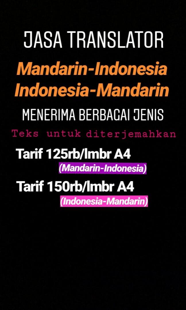 Loker Freelance Translator Mandarin Diutamakan Wanita Cari Kerja