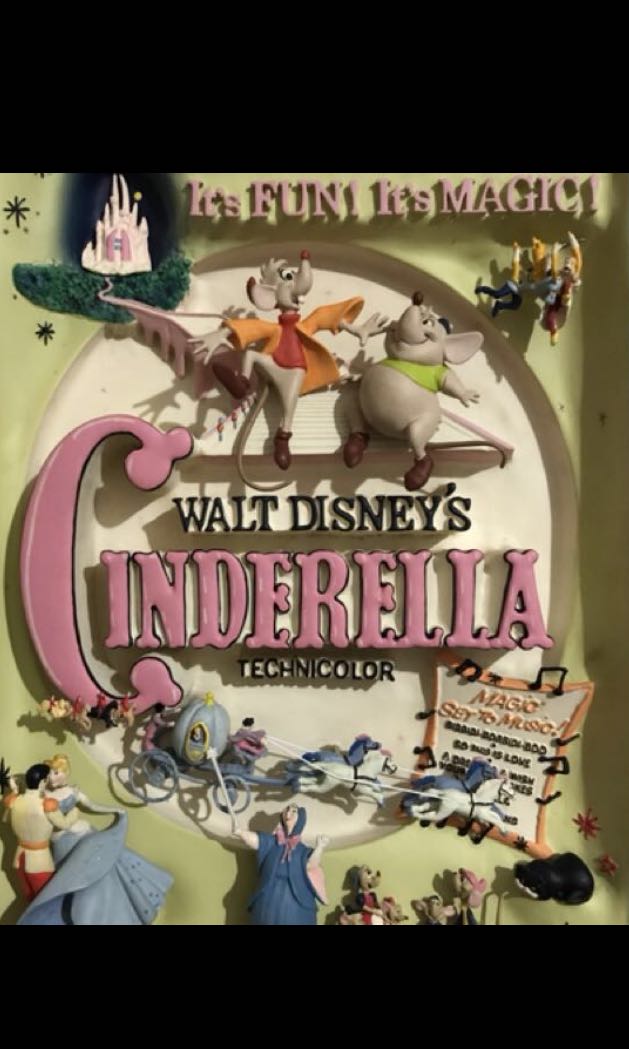 Vintage Sculpted 3D Cinderella 1965 Movie Poster by Code 3 Collectibles ...