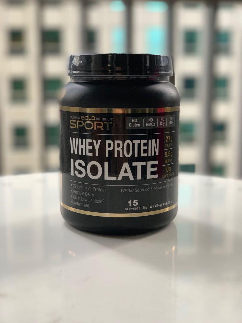 Whey Protein Isolate Unflavored California Gold Nutrition SPORT 16 oz