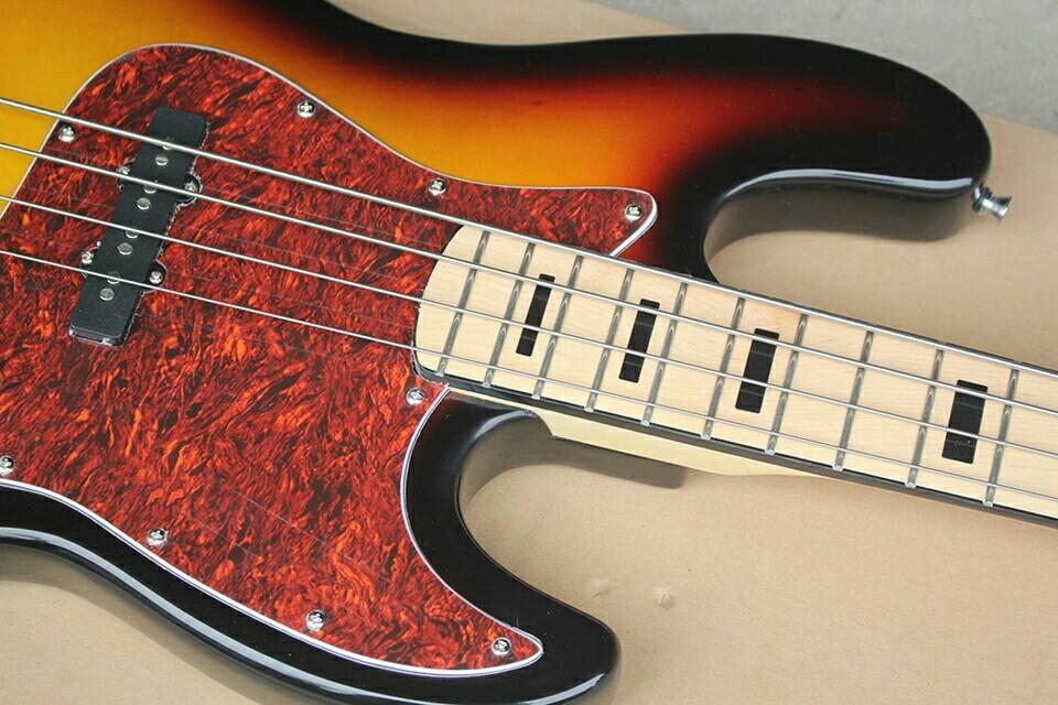 Wholesale 4 Strings Electric Bass Guitar with Maple Fretboard, Red ...