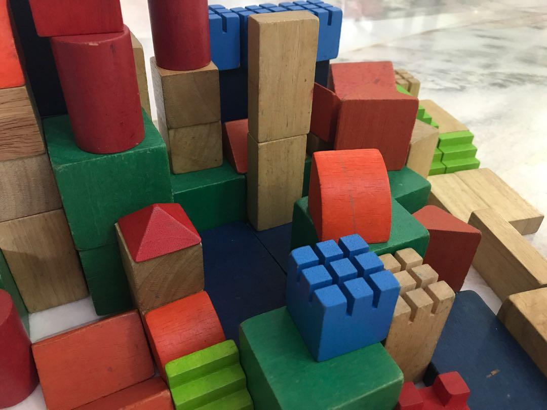 Wooden Blocks, Hobbies & Toys, Toys & Games on Carousell