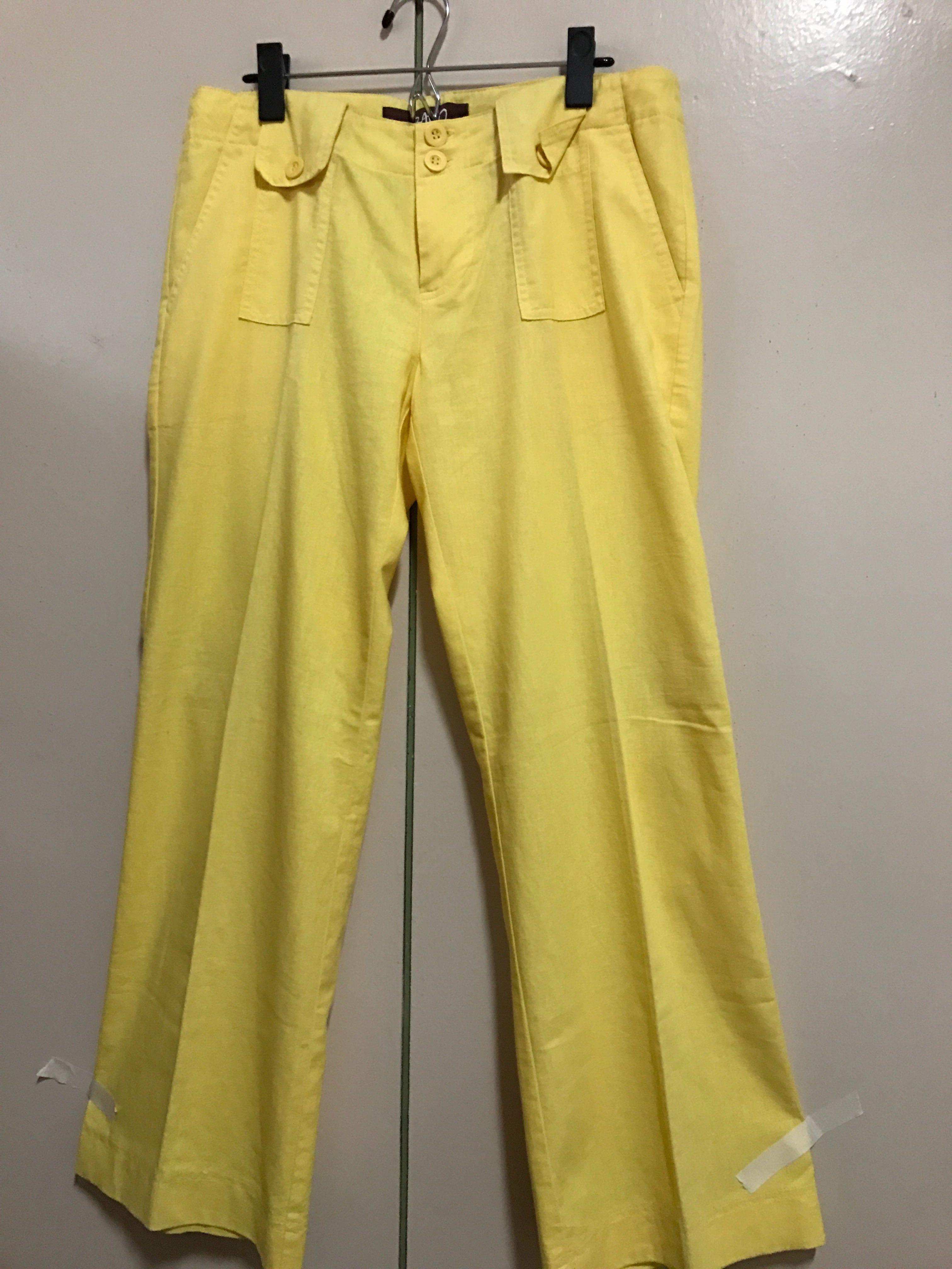 YELLOW SQUARE PANTS , Women's Fashion 