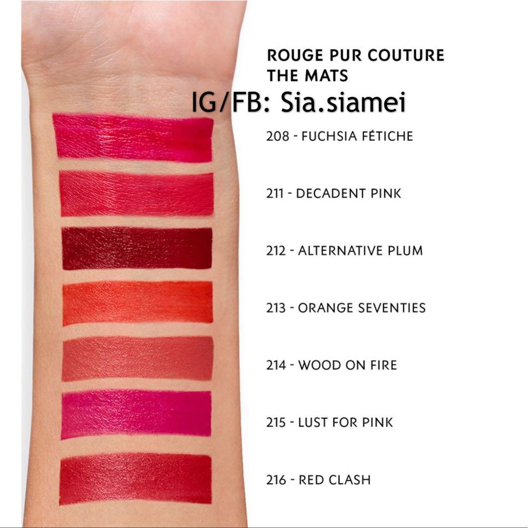 YSL 214 WOOD ON FIRE ROUGE PUR COUTURE THE MATS