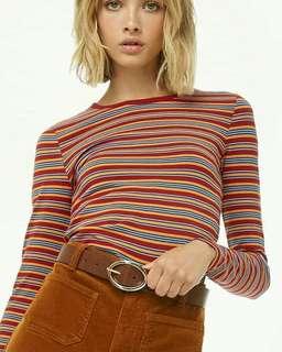 Forever21 Vneck Stripe