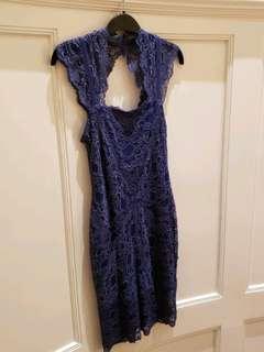 Nicole Miller blue lace dress
