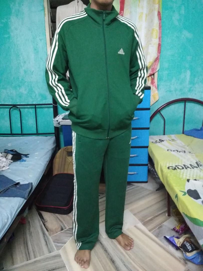 Green tracksuit adidas online