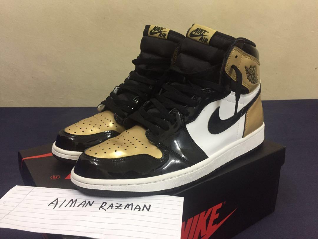 Air jordan 1 retro high 2025 nrg patent gold toe