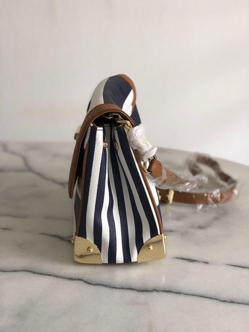 Aldo Blue And White Stripe Sling Bag Women S Fashion Bags